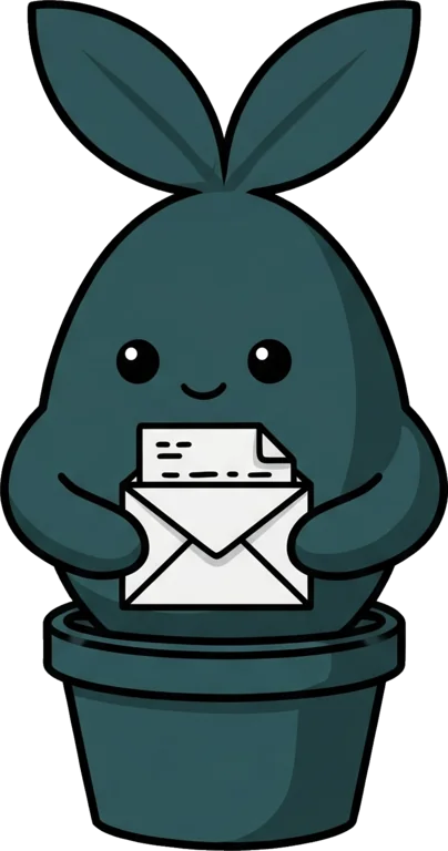 Sprout holding an envelope with a letter