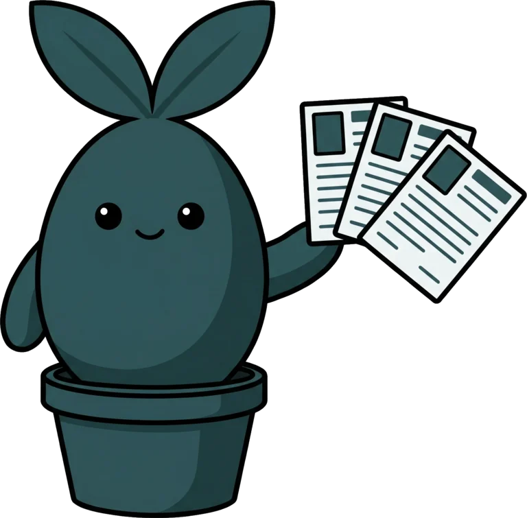 Sprout presenting a fan of CV templates